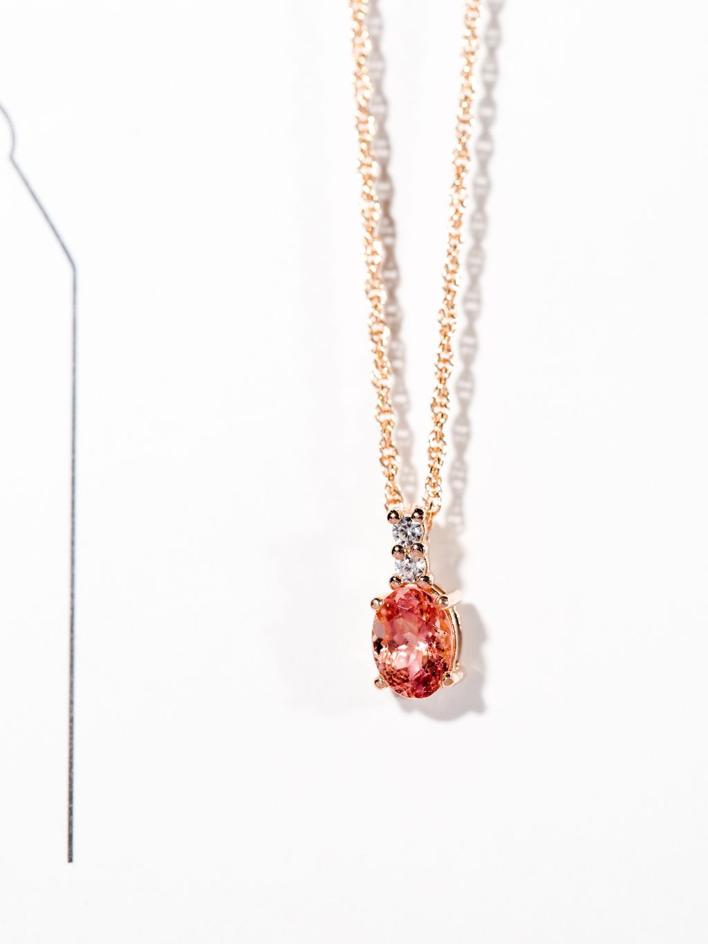 Tourmaline orange necklace