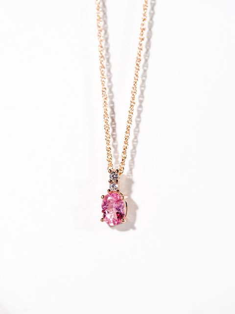 Tourmaline pink necklace
