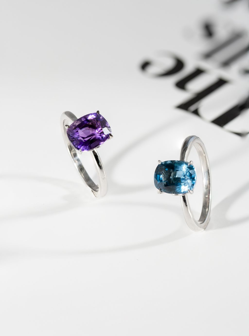 amethyst blue topaz ring