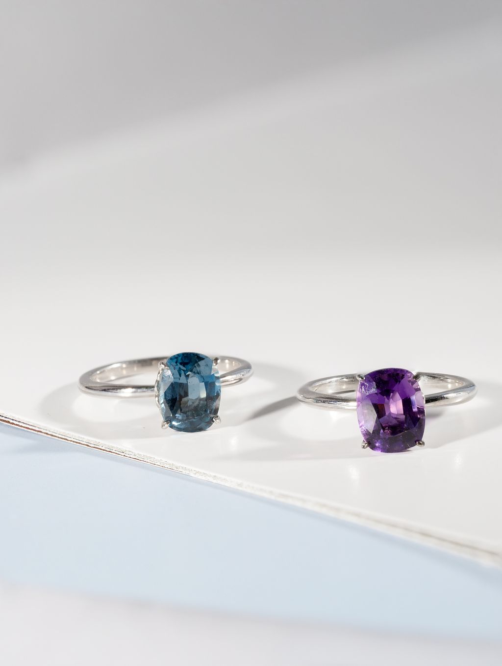 axora amethyst blue topaz ring