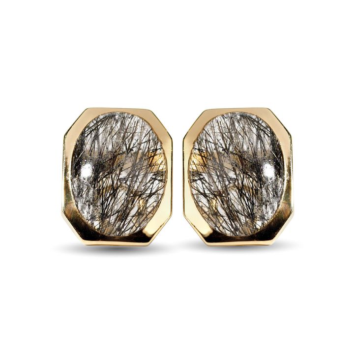 Black Rutilated Quartz earrings
