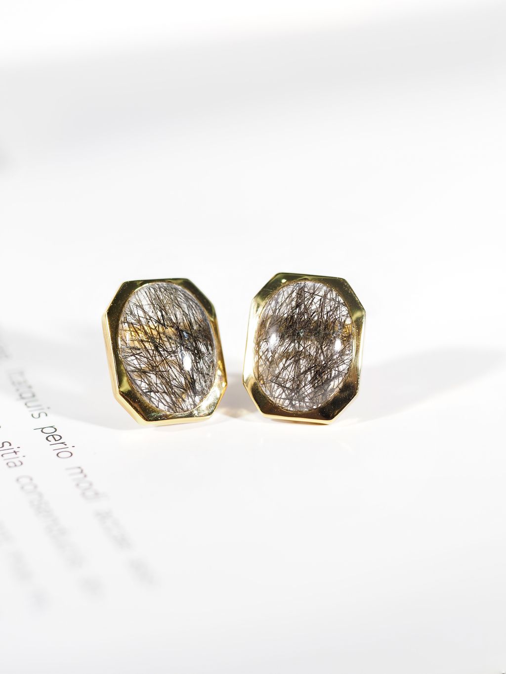 Black Rutilated Quartz  earrings