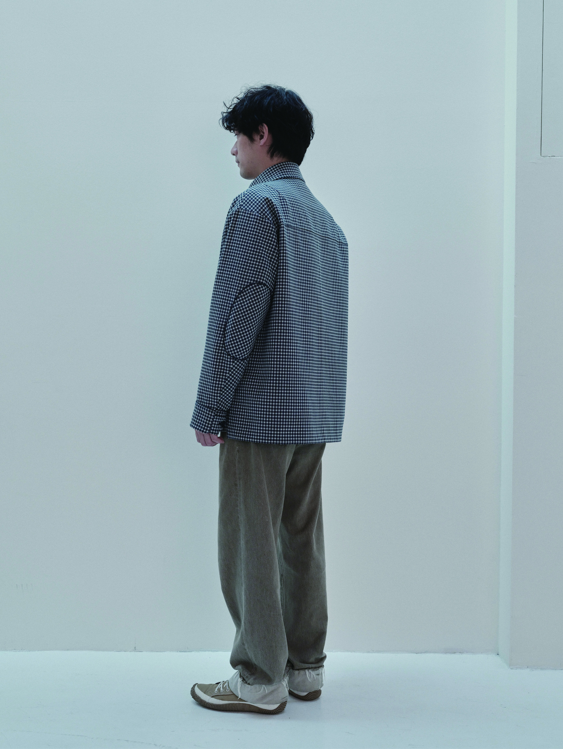 Checked wool jacket