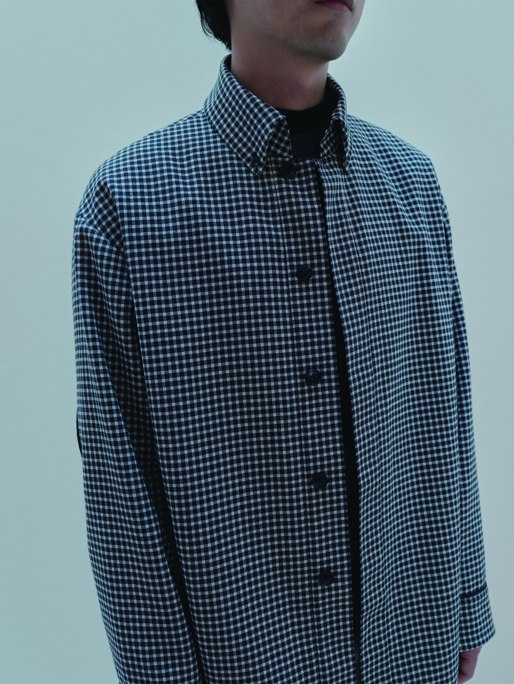Checked wool jacket