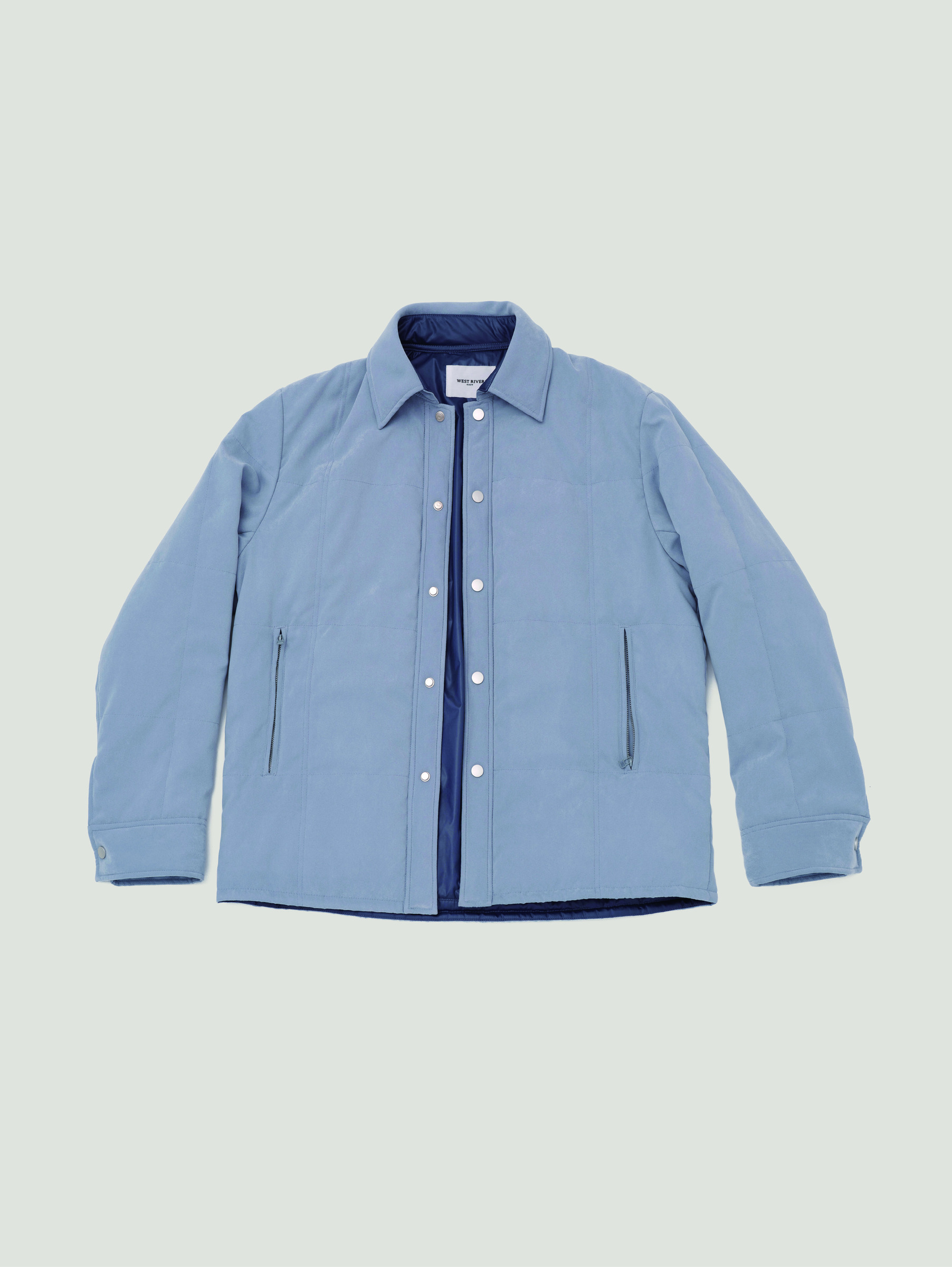 Sky Blue Reversible Quilted Jacket