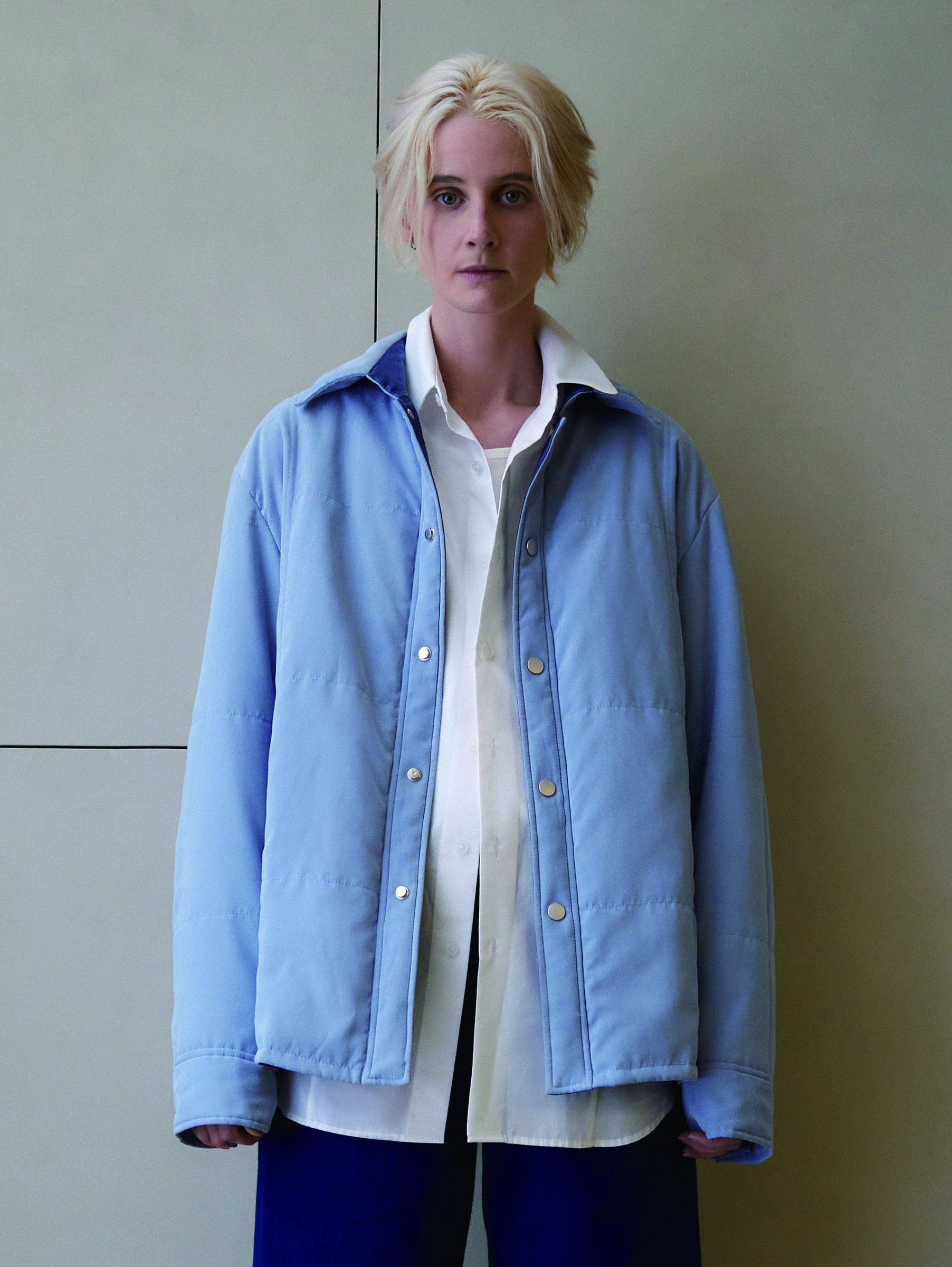 Sky Blue Reversible Quilted Jacket