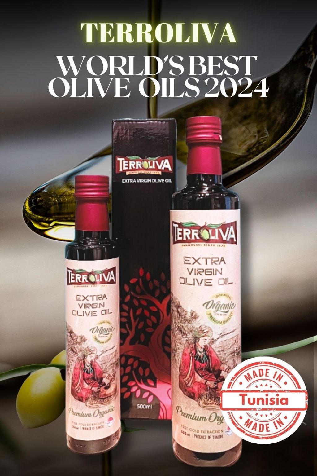 Extra Virgin Olive Oil Promotional Pinterest Pin