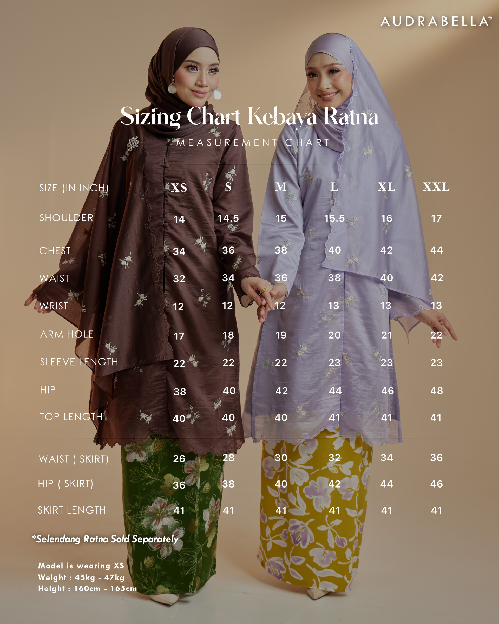 SAIZ CHART KURUNG RATNA