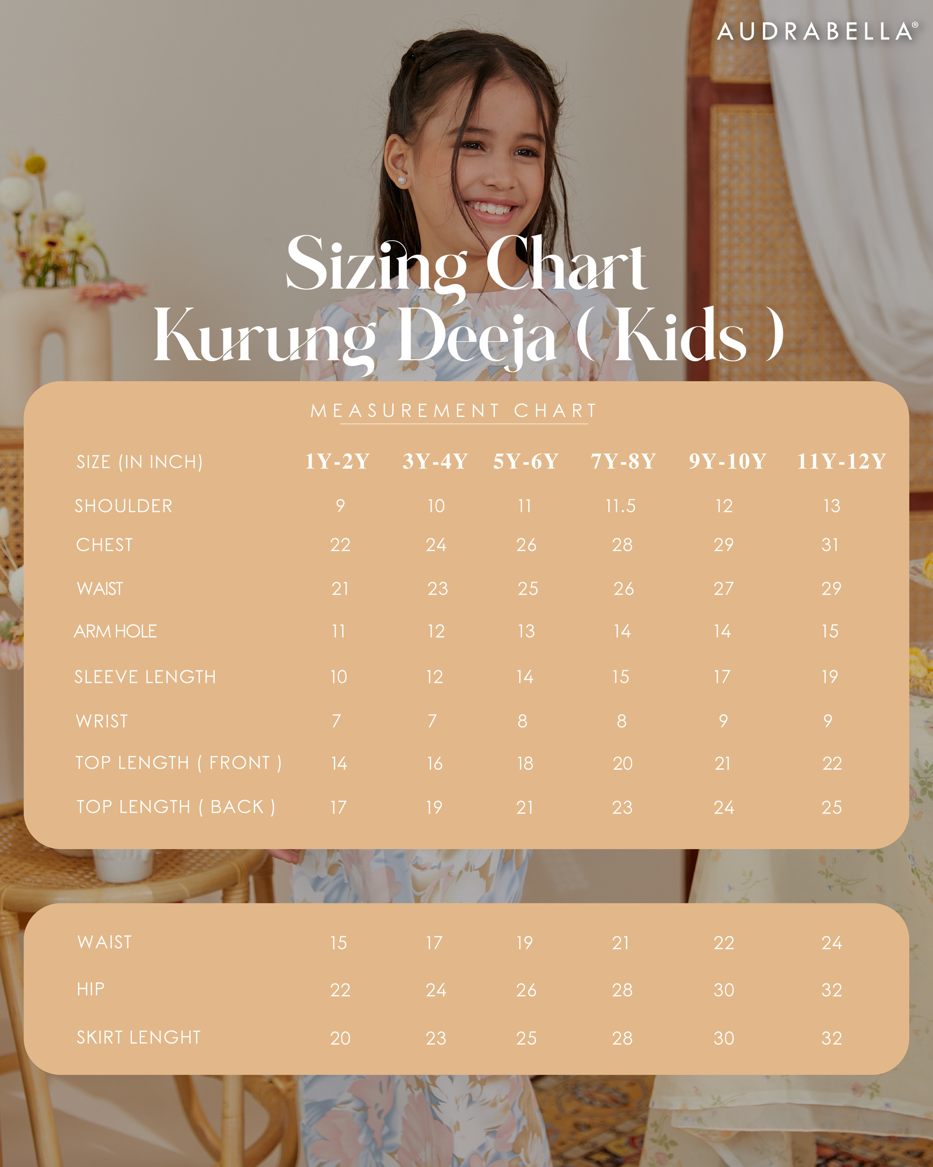 SIZING CHART_DEEJA ( KIDS )