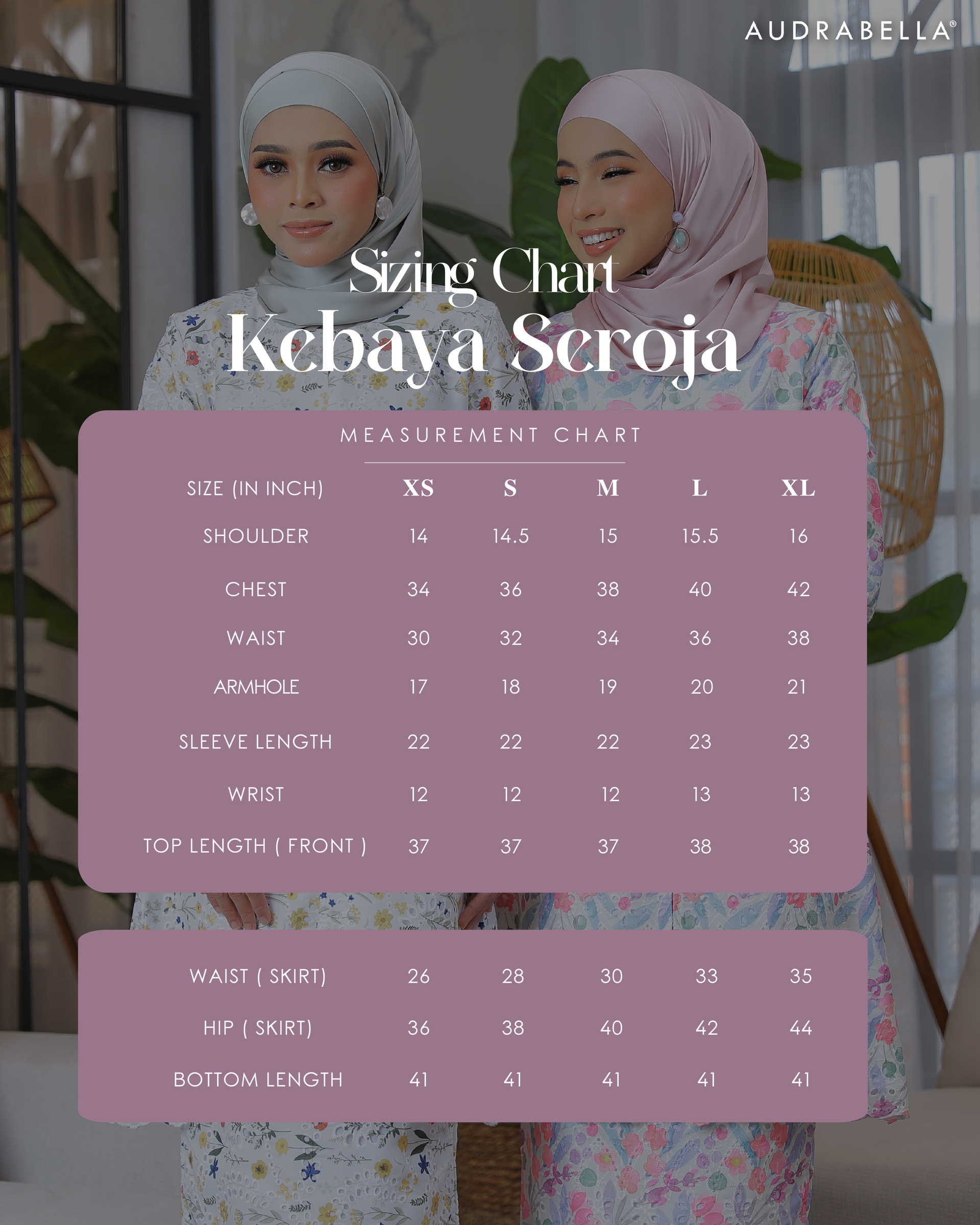 SIZING CHART SEROJA