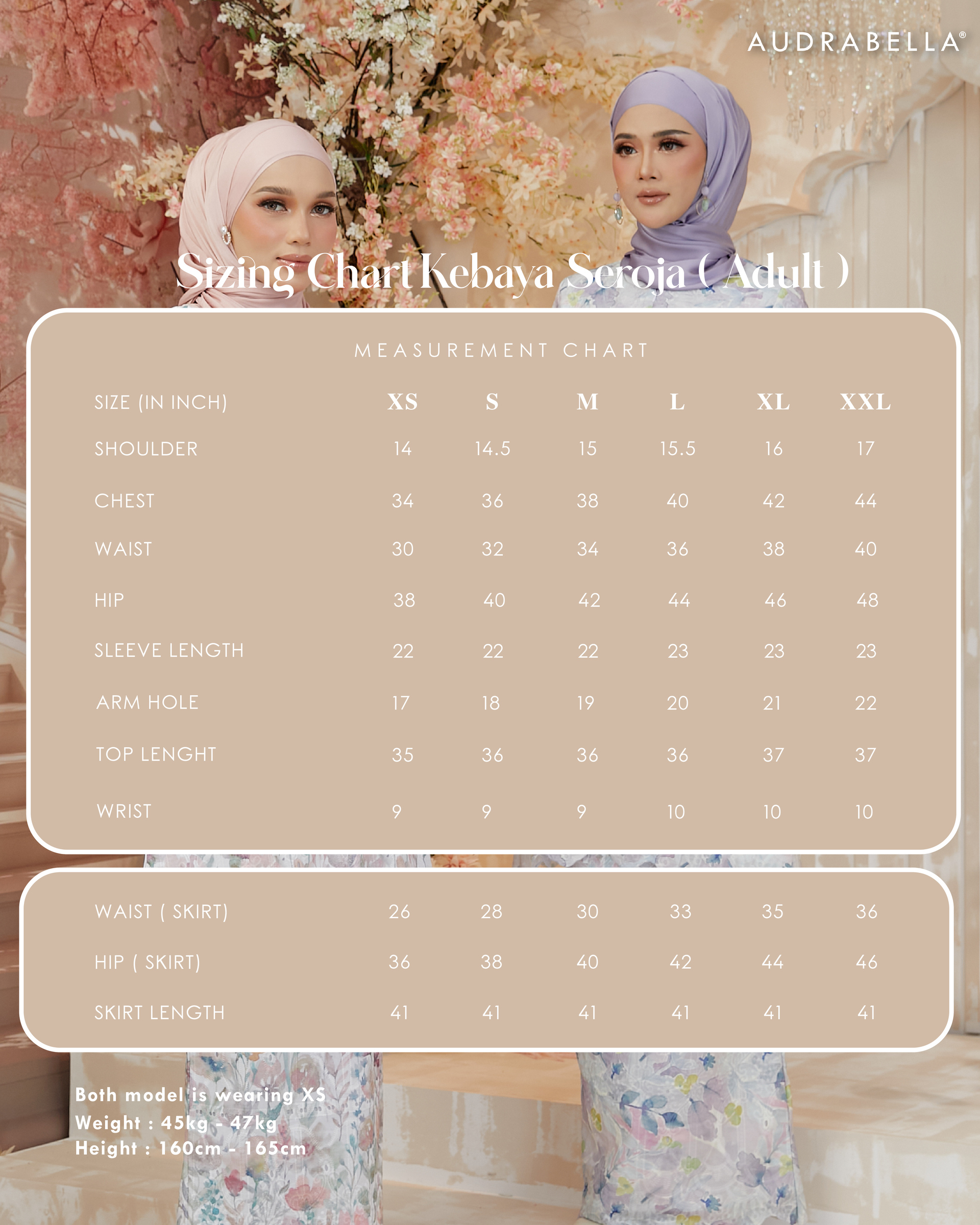 Size Chart Seroja Mom