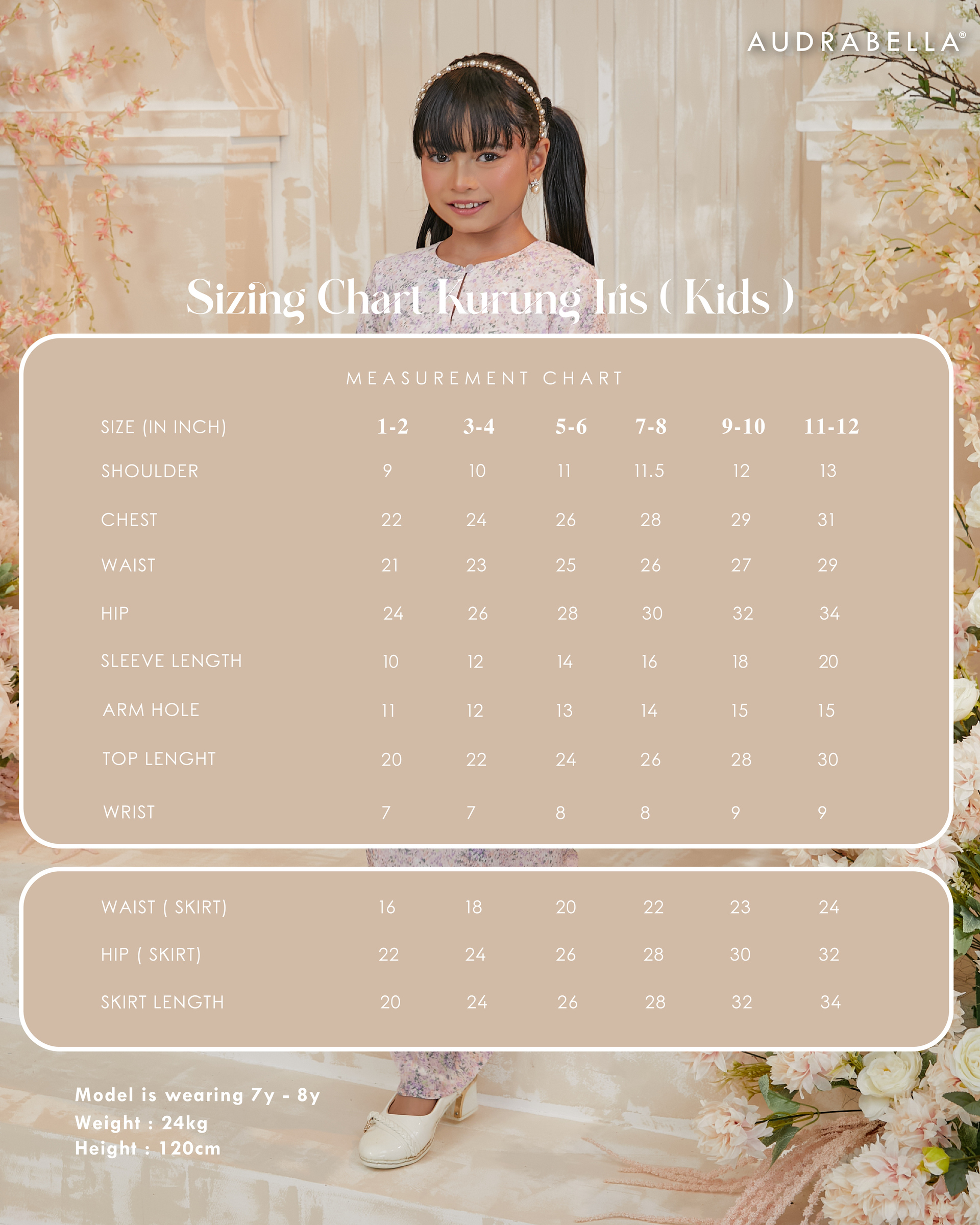 Size Chart Iris  Kids