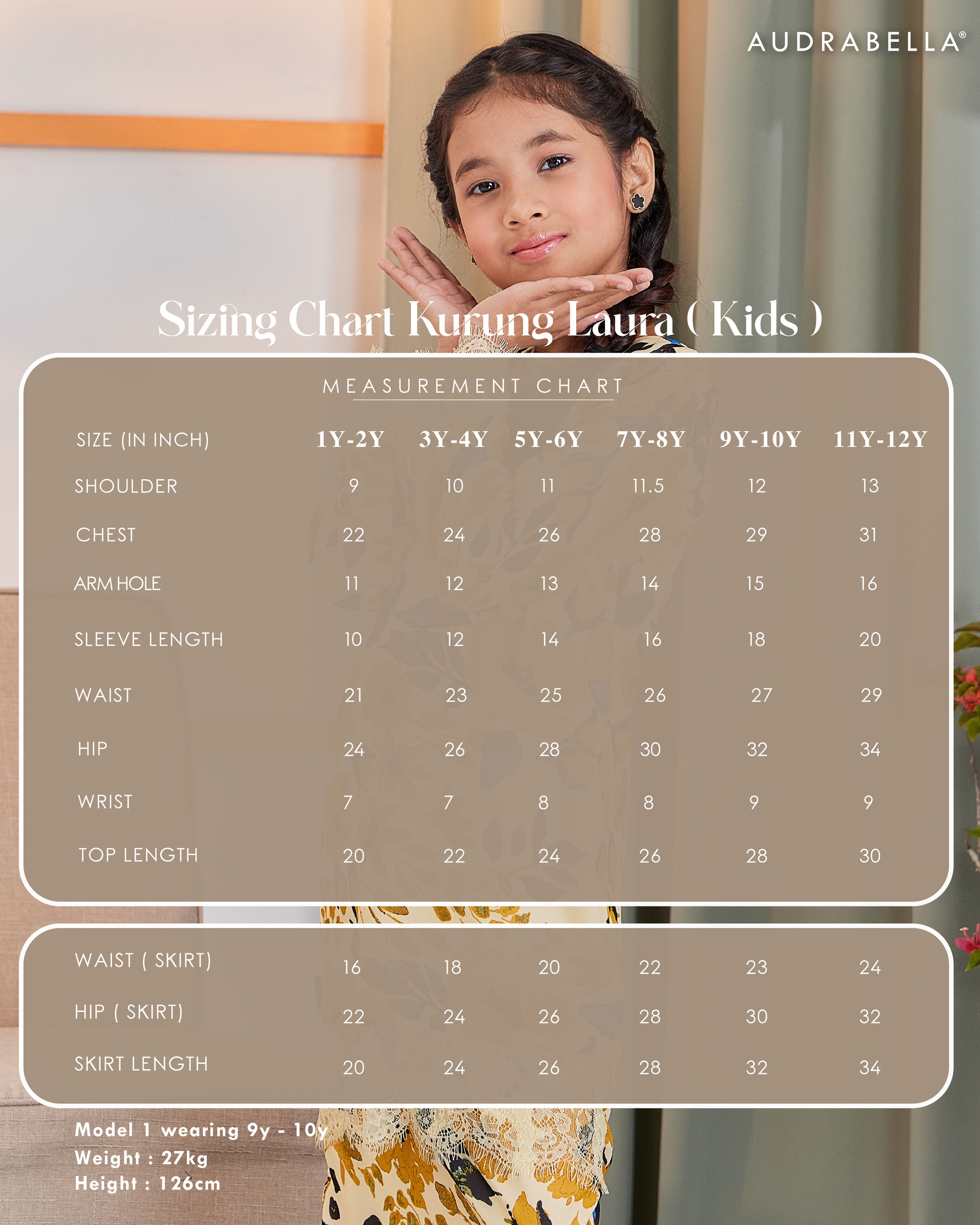 SAIZ CHART KIDS LAURA