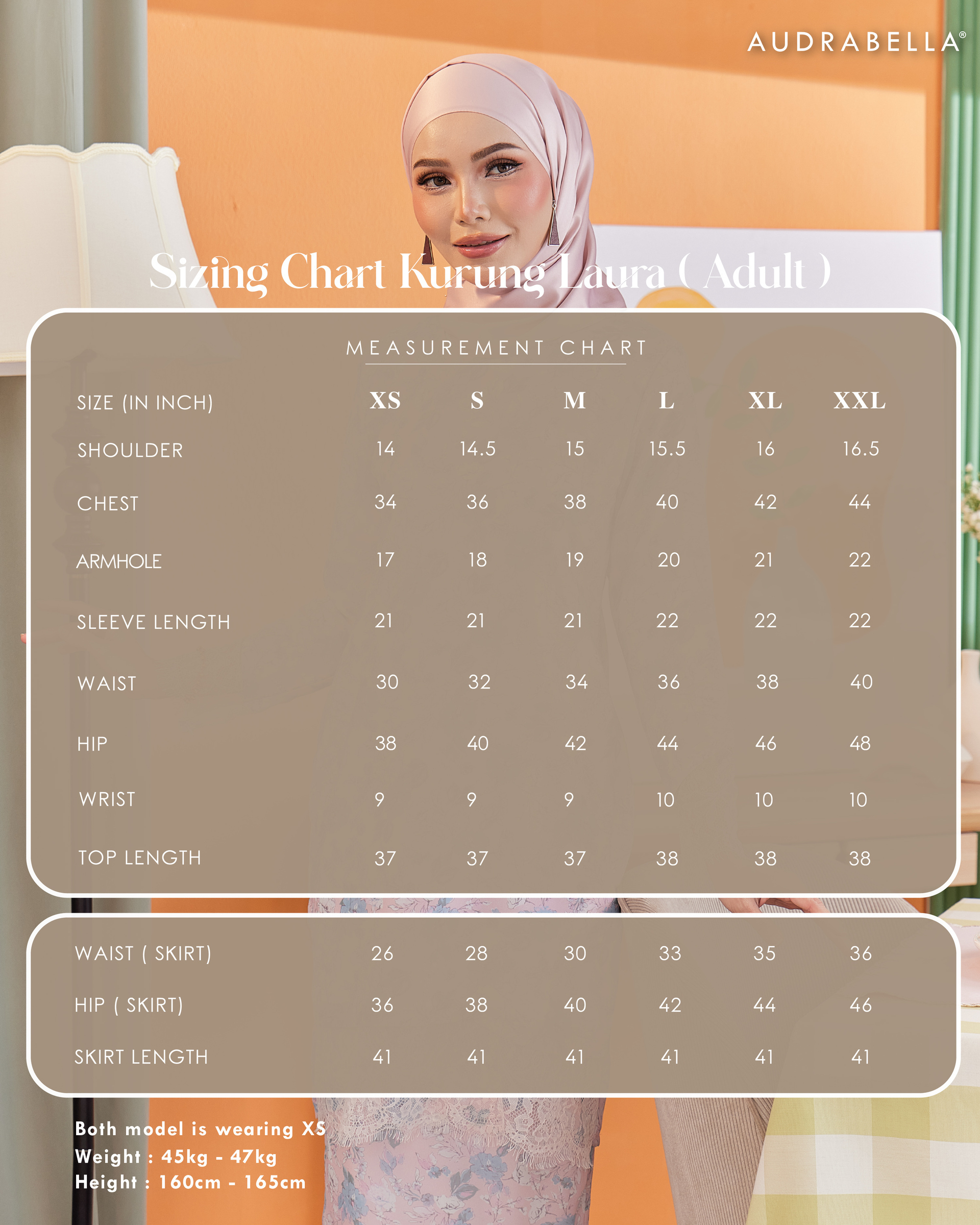 SAIZ CHART ADULT LAURA