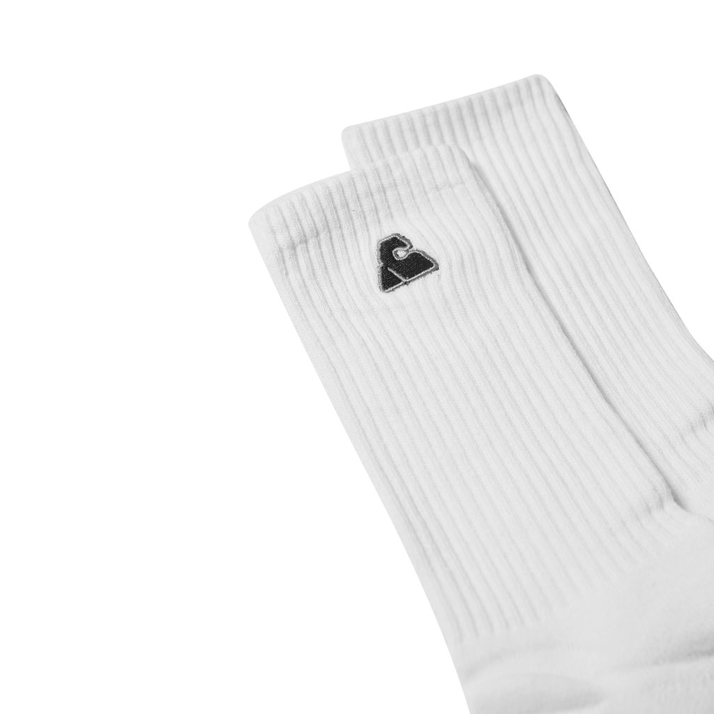 ASAS Crew Socks White Close Up
