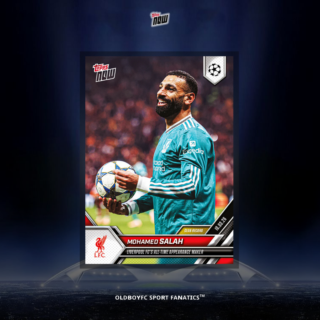 Topps Now Mohamed Salah 2025 UCL 球星卡 正面圖