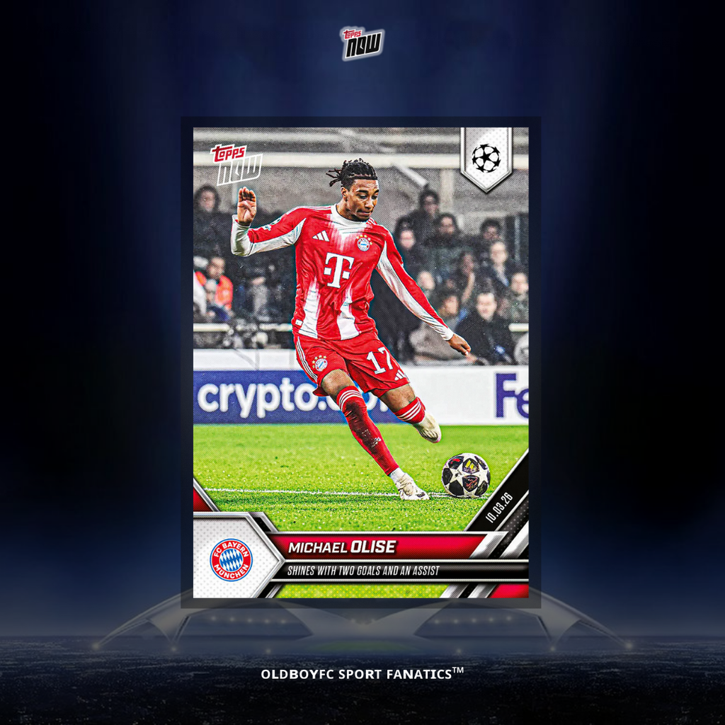Topps Now Michael Olise 2025 UCL 球星卡 正面圖