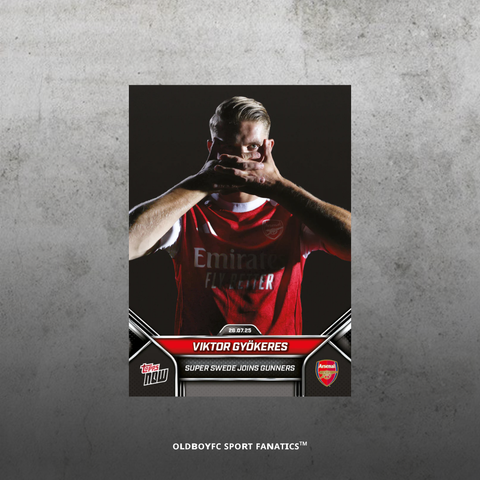 Topps Now Gyökeres 2025 加盟阿森納 球星卡 正面圖