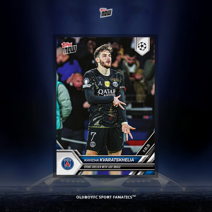 Topps Now Kvaratskhelia 2025/26 歐冠 球星卡 正面圖