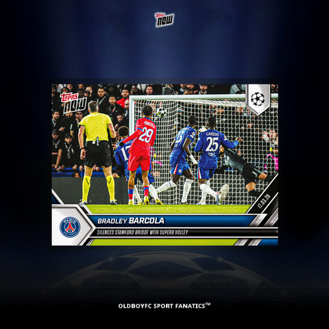Topps Now Barcola 2025/26 歐冠 球星卡 正面圖