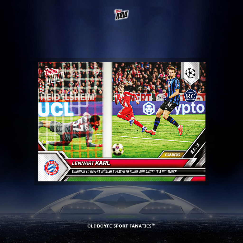 Topps Now Lennart Karl 2025/26 歐冠 球星卡 正面圖