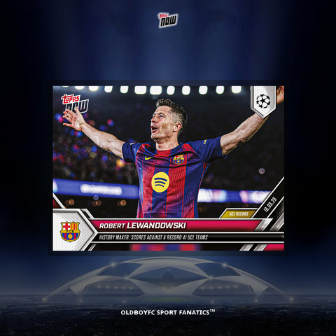 Topps Now Lewandowski 2025/26 歐冠 球星卡 正面圖