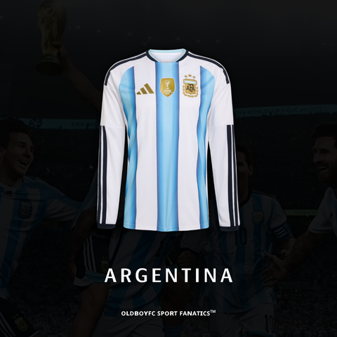【球迷版】阿根廷 2026 世界盃主場長袖球迷版 足球球衣