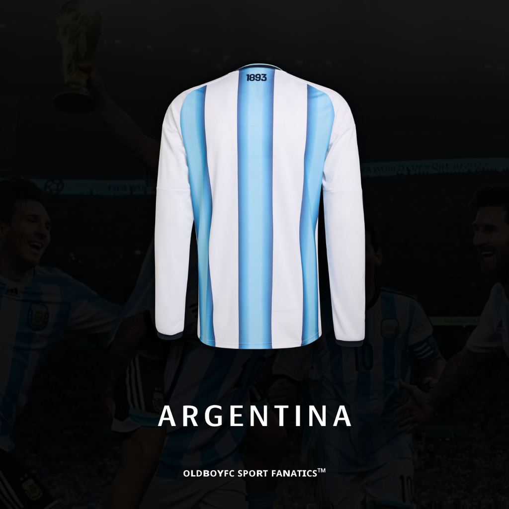 【長袖球迷版】阿根廷 2026 世界盃主場長袖球迷版 足球球衣