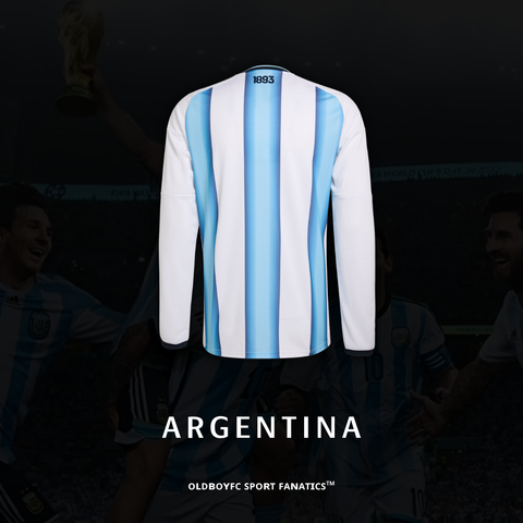 【長袖球迷版】阿根廷 2026 世界盃主場長袖球迷版 足球球衣
