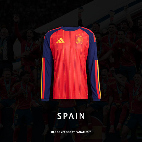 【球員版】西班牙 2026 世界盃主場長袖球員版 足球球衣