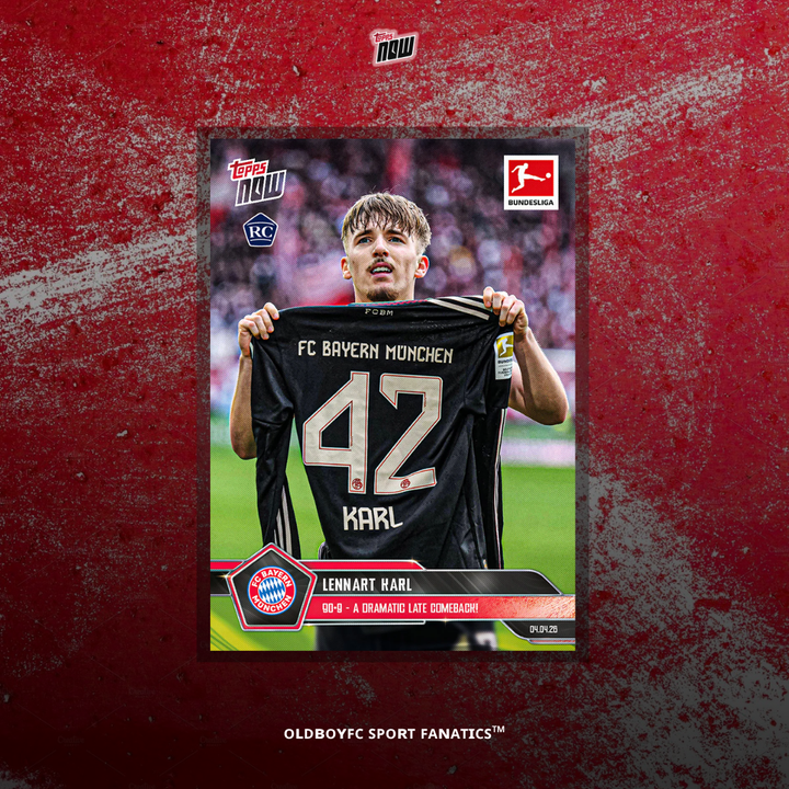 Topps Now Lennart Karl 2025-26 德甲 球星卡 正面圖