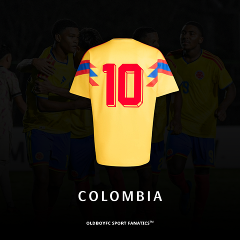 哥倫比亞 1990 復刻客場球迷版 足球球衣