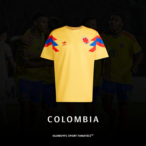 哥倫比亞 1990 復刻客場球迷版 足球球衣