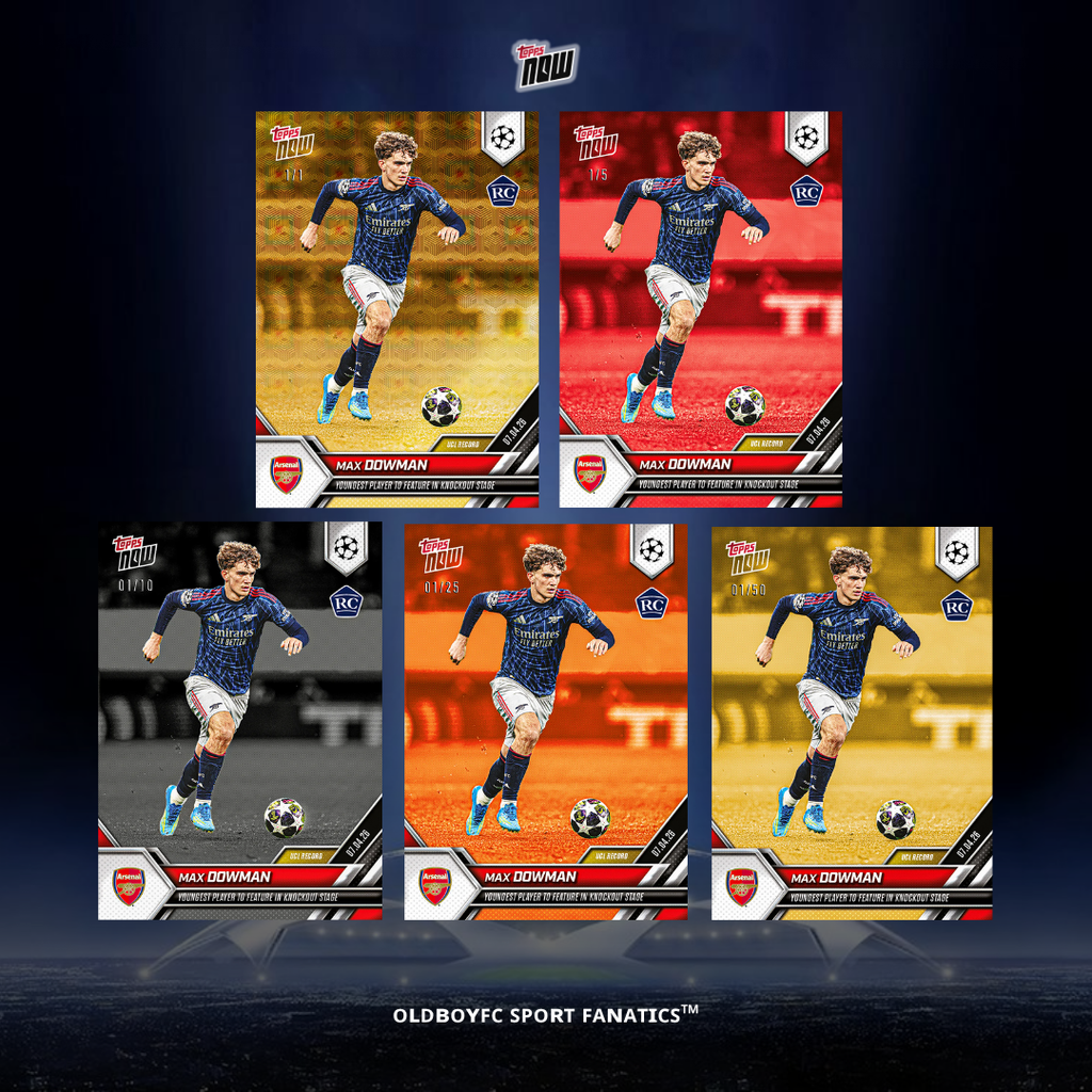 Topps Now Max Dowman 25/26 UCL 球星卡 帶編卡圖