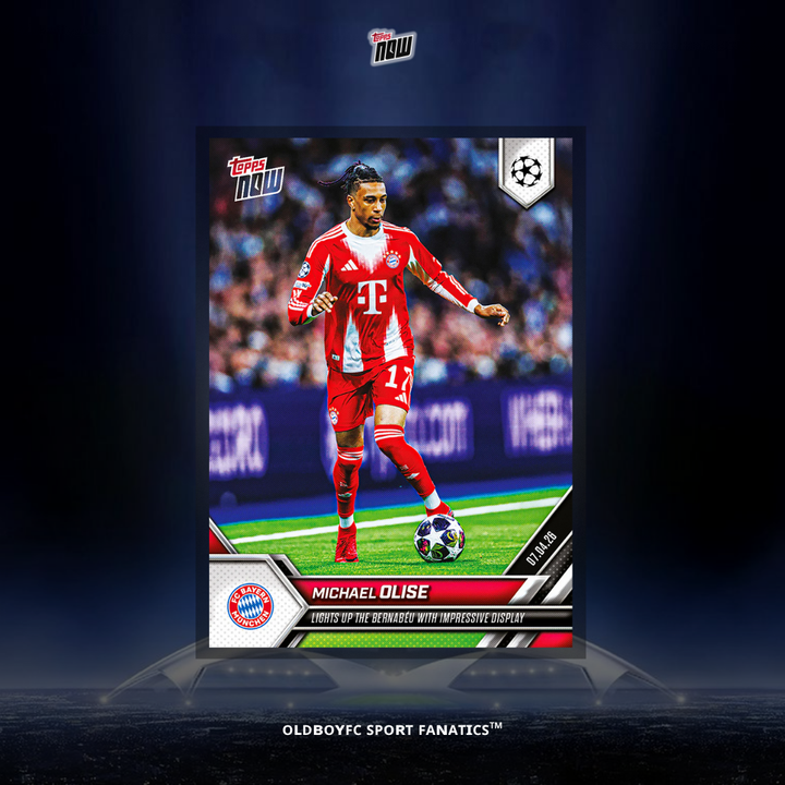 Topps Now Michael Olise 25/26 UCL 球星卡 正面圖