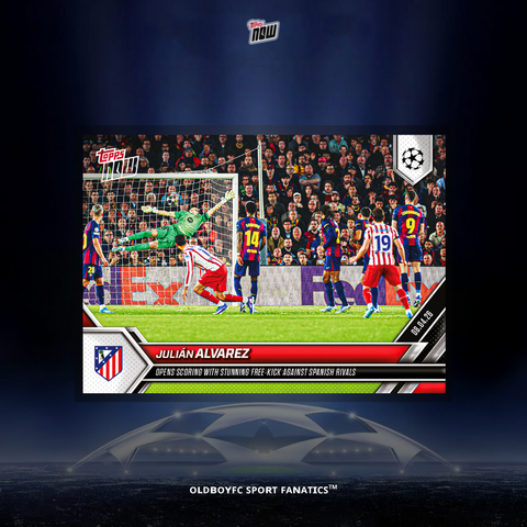 Topps Now Julián Alvarez 25/26 UCL 球星卡 正面圖