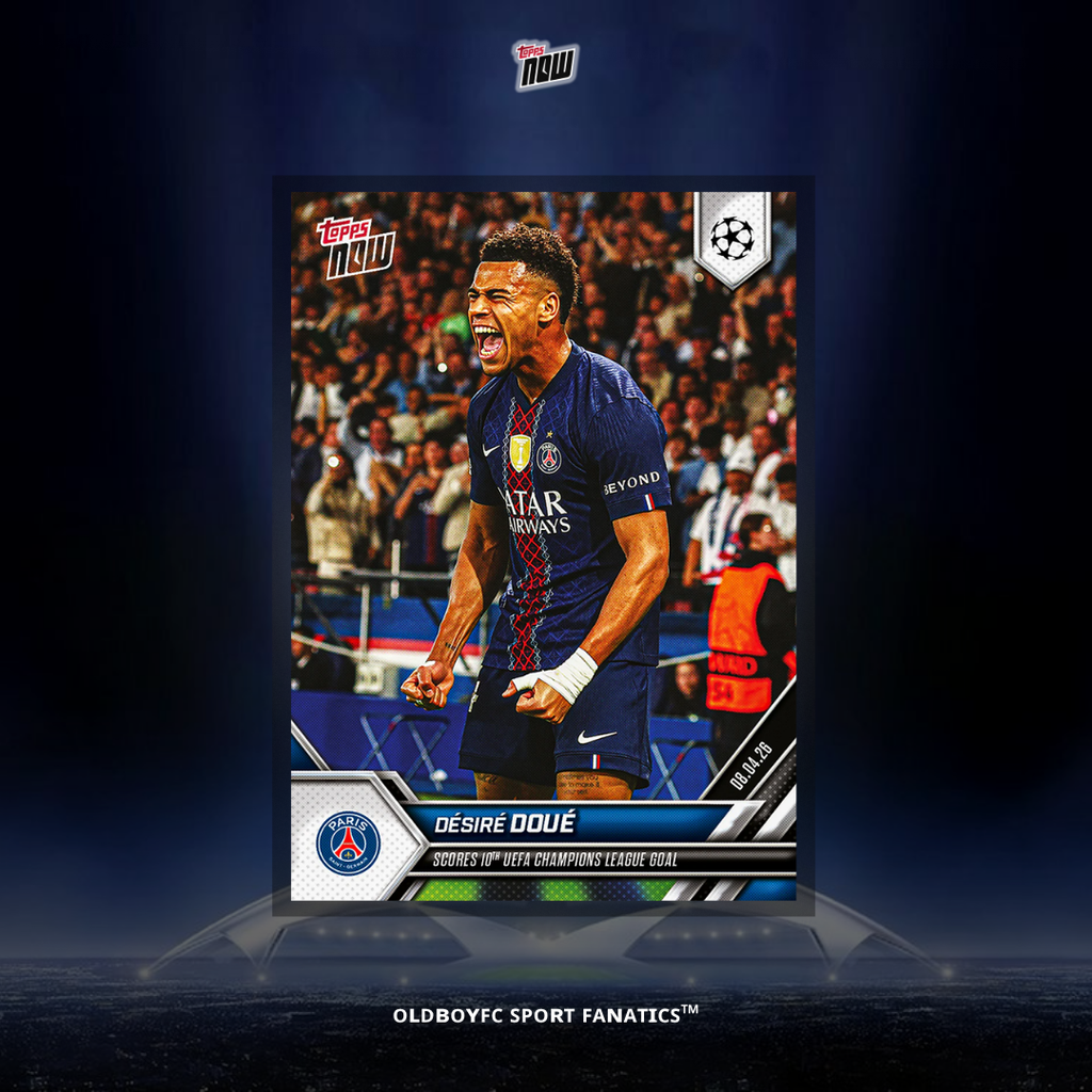 Topps Now Désiré Doué 25/26 UCL 球星卡 正面圖