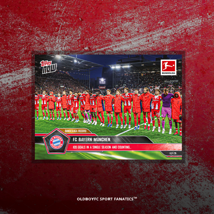 Topps Now 拜仁慕尼黑 25/26 德甲 球星卡 正面圖