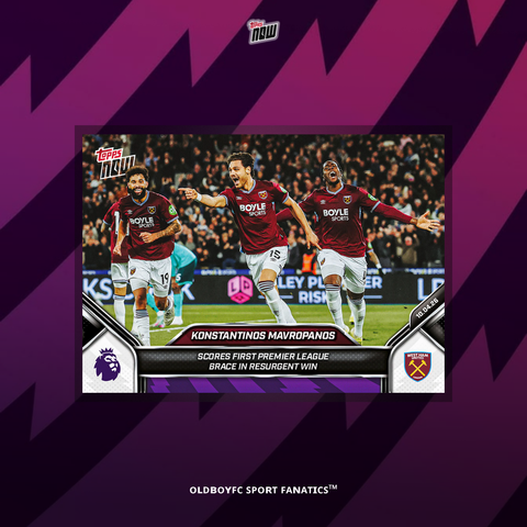 Topps Now Mavropanos 25/26 英超 球星卡 正面圖