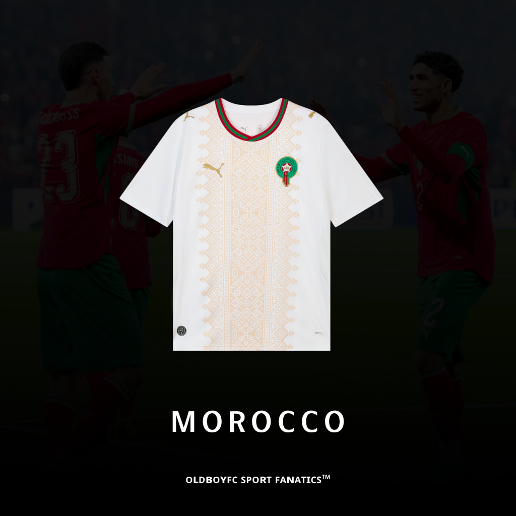 【球迷版】摩洛哥 2026 世界盃客場球迷版 足球球衣