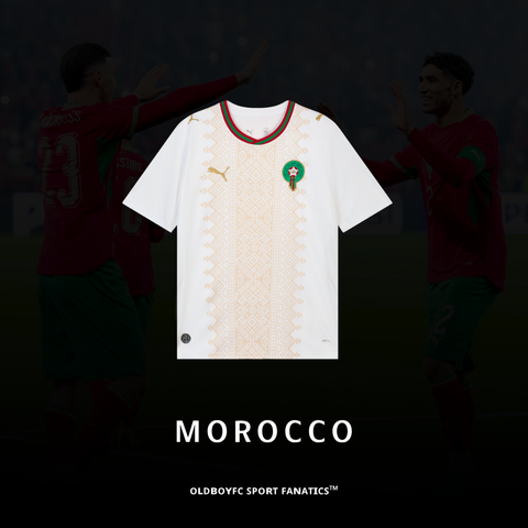 【球迷版】摩洛哥 2026 世界盃客場球迷版 足球球衣