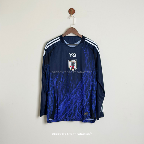 日本 Y-3 2024 主場長袖球員版球衣 正面