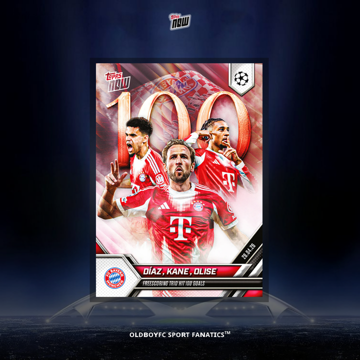 Topps Now Kane Olise Diaz 25/26 UCL 球星卡 正面圖