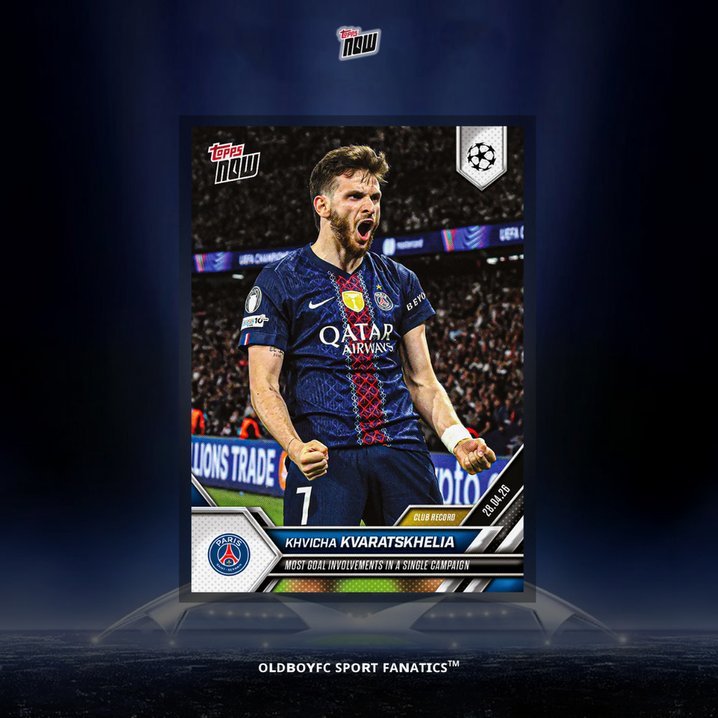 Topps Now Kvaratskhelia 25/26 UCL 球星卡 正面圖