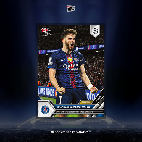Topps Now Kvaratskhelia 25/26 UCL 球星卡 正面圖