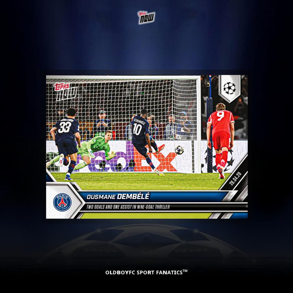 Topps Now Dembele 25/26 UCL 球星卡 正面圖