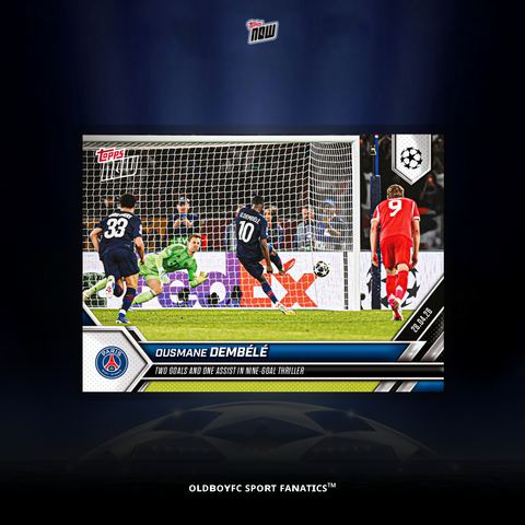 Topps Now Dembele 25/26 UCL 球星卡 正面圖
