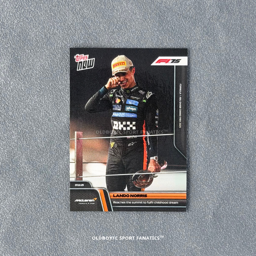 Lando Norris 2025 F1 阿布達比大獎賽 Topps Now 卡片正面