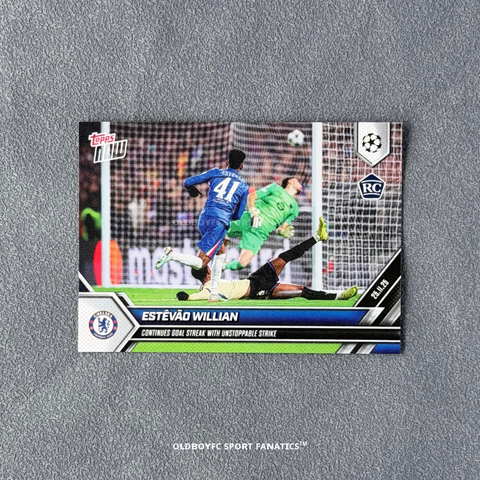 Estêvão Willian 25/26 歐冠 Topps Now 卡片正面