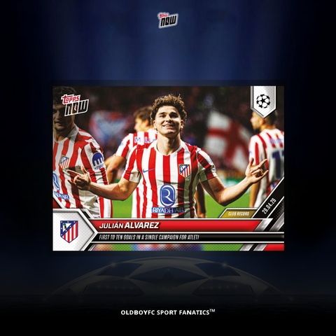 Topps Now Julián Álvarez 25/26 UCL 球星卡 正面圖
